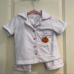 Smockingbird pumpkin pajama set